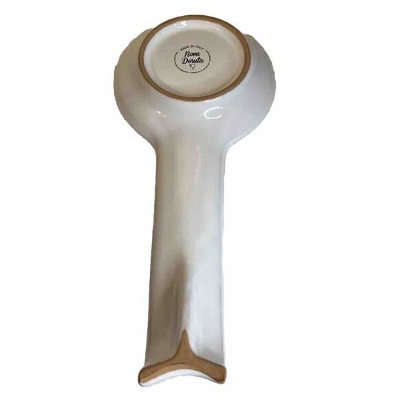 Nova Deruta Majolica Spoon Rest With Foliage And Scrolls Made In Italy - Picture 4 of 10